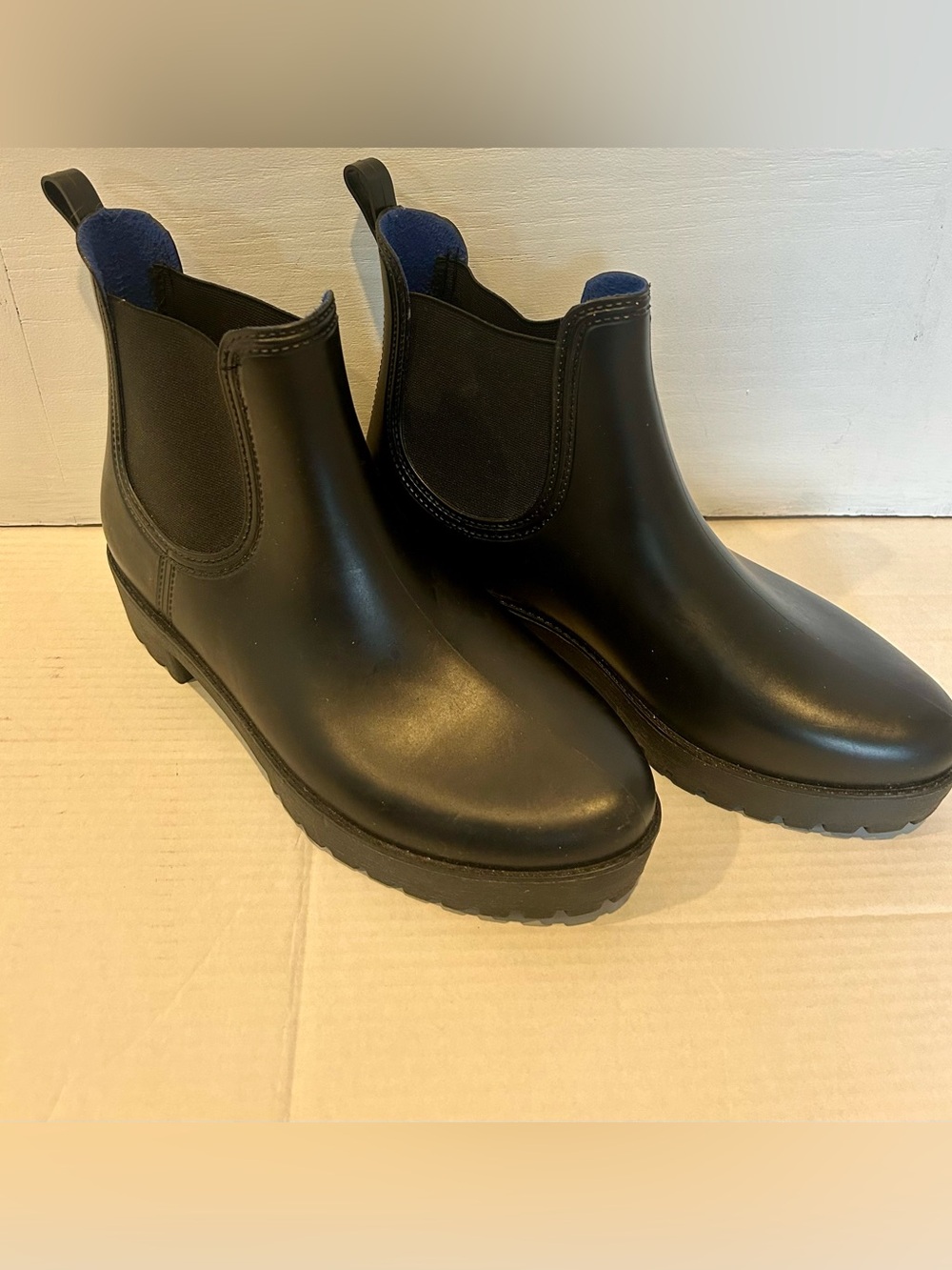 Nine West Matte Black Chelsea Rain Booties